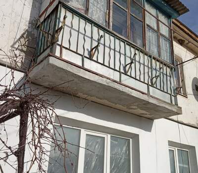 Ремонт козырька  и ремонт балконных плит (Вишневая 3)
